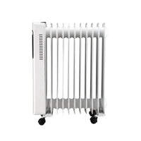 HKM-159955 Electric Oil Filled Radiator Heater with Adjustable Thermostat, Overheat & Tip-Over Protection, Portable 2500W Heating Solution