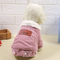 HKM-1599677 Warm Thickened Winter Clothing for Small Bichon Pomeranian Puppies - Unisex Cotton Style in Multiple Colors