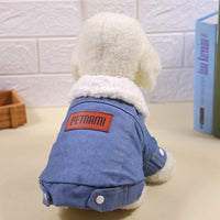 HKM-1599677 Warm Thickened Winter Clothing for Small Bichon Pomeranian Puppies - Unisex Cotton Style in Multiple Colors