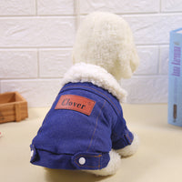 HKM-1599677 Warm Thickened Winter Clothing for Small Bichon Pomeranian Puppies - Unisex Cotton Style in Multiple Colors
