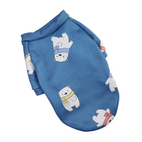 HKM-1600189 Floral Design Thin Fleece Dog Sweater in Various Colors and Sizes