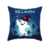 HKM-160019 Halloween Devil Print Pillow Cover - 45x45cm Polyester Cushion Case