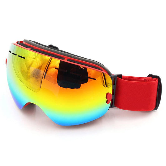 HKM-160211 Dual Layer Anti-Fog Skiing Goggles with Mirror Lens