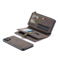 HKM-160211 Leather Wallet-Style Phone Case for Select Samsung and Apple Models, Handmade TPU & Leather, Available in Black, Dark Brown, Blue, Red