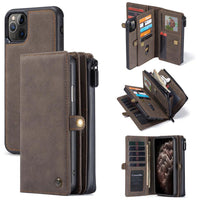 HKM-160211 Leather Wallet-Style Phone Case for Select Samsung and Apple Models, Handmade TPU & Leather, Available in Black, Dark Brown, Blue, Red