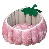 HKM-1602365 Cozy Cartoon Pumpkin Pet Bed for Cats and Small Dogs - Soft Plush Nest for Fall and Winter