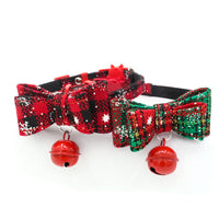 HKM-1602877 Small Dog Chain Print Collar for Christmas - Adjustable Microfiber Design