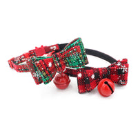 HKM-1602877 Small Dog Chain Print Collar for Christmas - Adjustable Microfiber Design