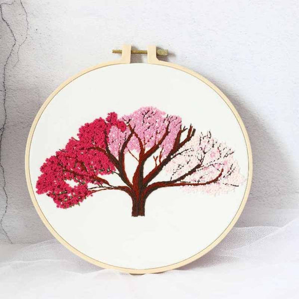 HKM-160339 Delicate Handmade Chinese Style Embroidery on Color Silk Cloth