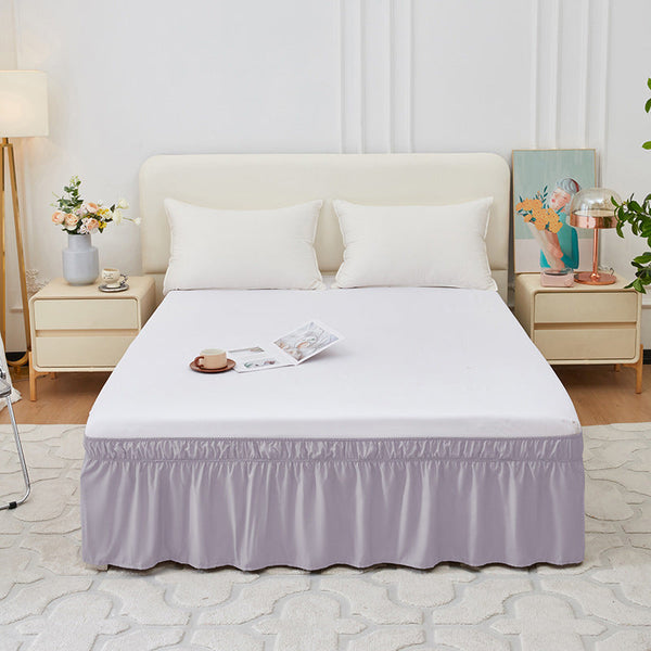 HKM-160339 Non-slip Elastic Bed Skirt in Solid Colors – Multiple Sizes Available