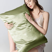 HKM-160467 Double-Sided Mulberry Silk Sleeping Envelope Pillow Case in White - 48cm x 74cm