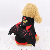 HKM-1605053 Halloween Bat Wings Pet Sweater – Cozy Hooded Design for Pets with Red and Black Wings, Made from Warm Fleece Fabric