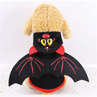 HKM-1605053 Halloween Bat Wings Pet Sweater – Cozy Hooded Design for Pets with Red and Black Wings, Made from Warm Fleece Fabric