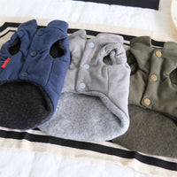 HKM-1605309 Military-Inspired Velvet Pet Vest in Gray and Navy Blue - Sizes XS to XL