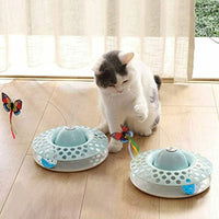 HKM-1605693 Automatic Electric Rotating Butterfly & Glowing Ball Cat Toy Set