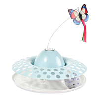 HKM-1605693 Automatic Electric Rotating Butterfly & Glowing Ball Cat Toy Set