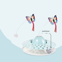HKM-1605693 Automatic Electric Rotating Butterfly & Glowing Ball Cat Toy Set