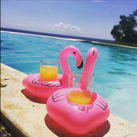 HKM-160595 Inflatable PVC Flamingo Cup Holder for Swimming Pool and Beach Fun - 20x18x18cm