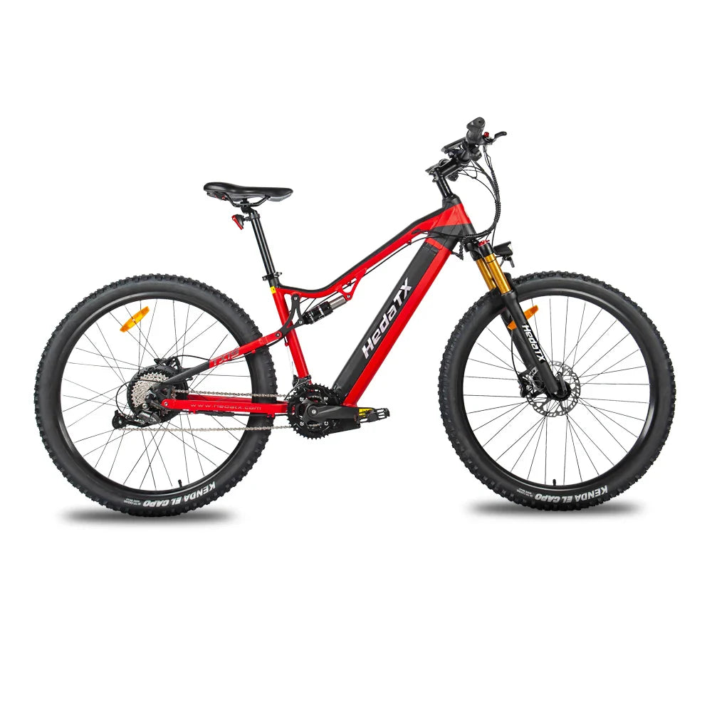 HKM-160659 1000W Full Suspension Electric Mountain Bike - 29 Inch Wheel, Hydraulic Disc Brakes, 60-70 Nm Torque