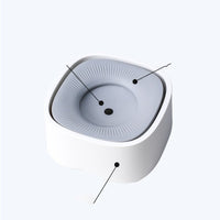 HKM-1606845 Pet Square Floating Bowl - Wet-proof Design for Easy Feeding - Available in Millet White, Yellow, Purple - Made from Durable ABS Resin
