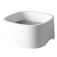 HKM-1606845 Pet Square Floating Bowl - Wet-proof Design for Easy Feeding - Available in Millet White, Yellow, Purple - Made from Durable ABS Resin