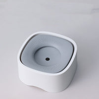 HKM-1606845 Pet Square Floating Bowl - Wet-proof Design for Easy Feeding - Available in Millet White, Yellow, Purple - Made from Durable ABS Resin