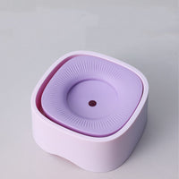 HKM-1606845 Pet Square Floating Bowl - Wet-proof Design for Easy Feeding - Available in Millet White, Yellow, Purple - Made from Durable ABS Resin