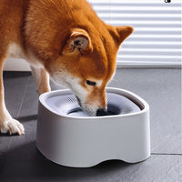 HKM-1606845 Pet Square Floating Bowl - Wet-proof Design for Easy Feeding - Available in Millet White, Yellow, Purple - Made from Durable ABS Resin