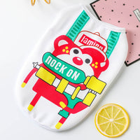 HKM-1607229 Summer Cartoon Printed Pet Vest - Lightweight Polyester Clothing for Dogs and Cats (XS-XXL)