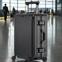 HKM-160723 Aluminium Frame Trolley Suitcase with Combination Lock for Business Travel