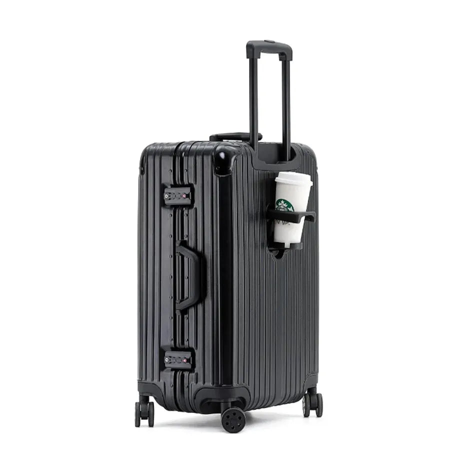 HKM-160723 Aluminium Frame Trolley Suitcase with Combination Lock for Business Travel