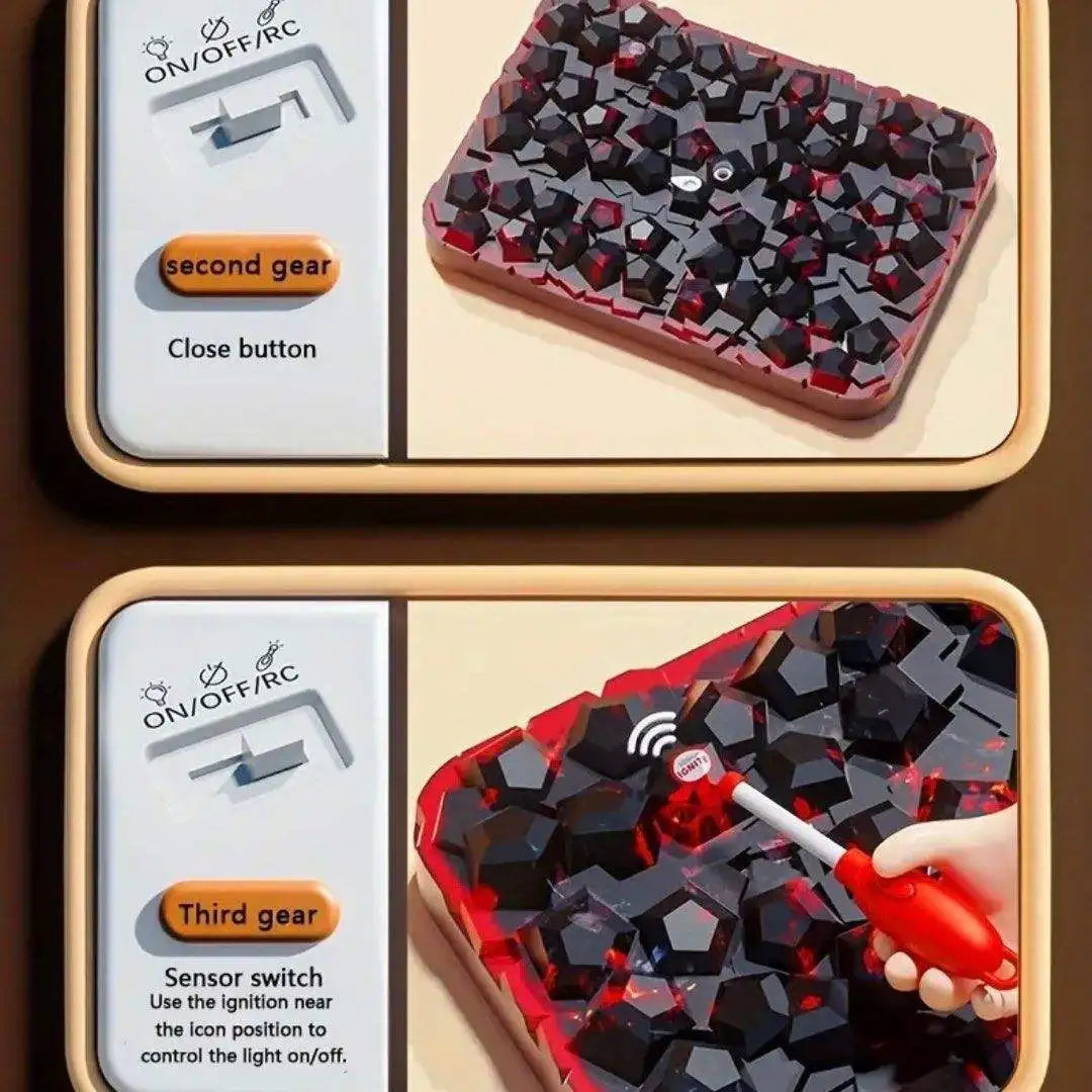 HKM-160787 41-Piece Kids Pretend Play Kitchen BBQ Grill Play Set with Double Deck BBQ and Food Accessories