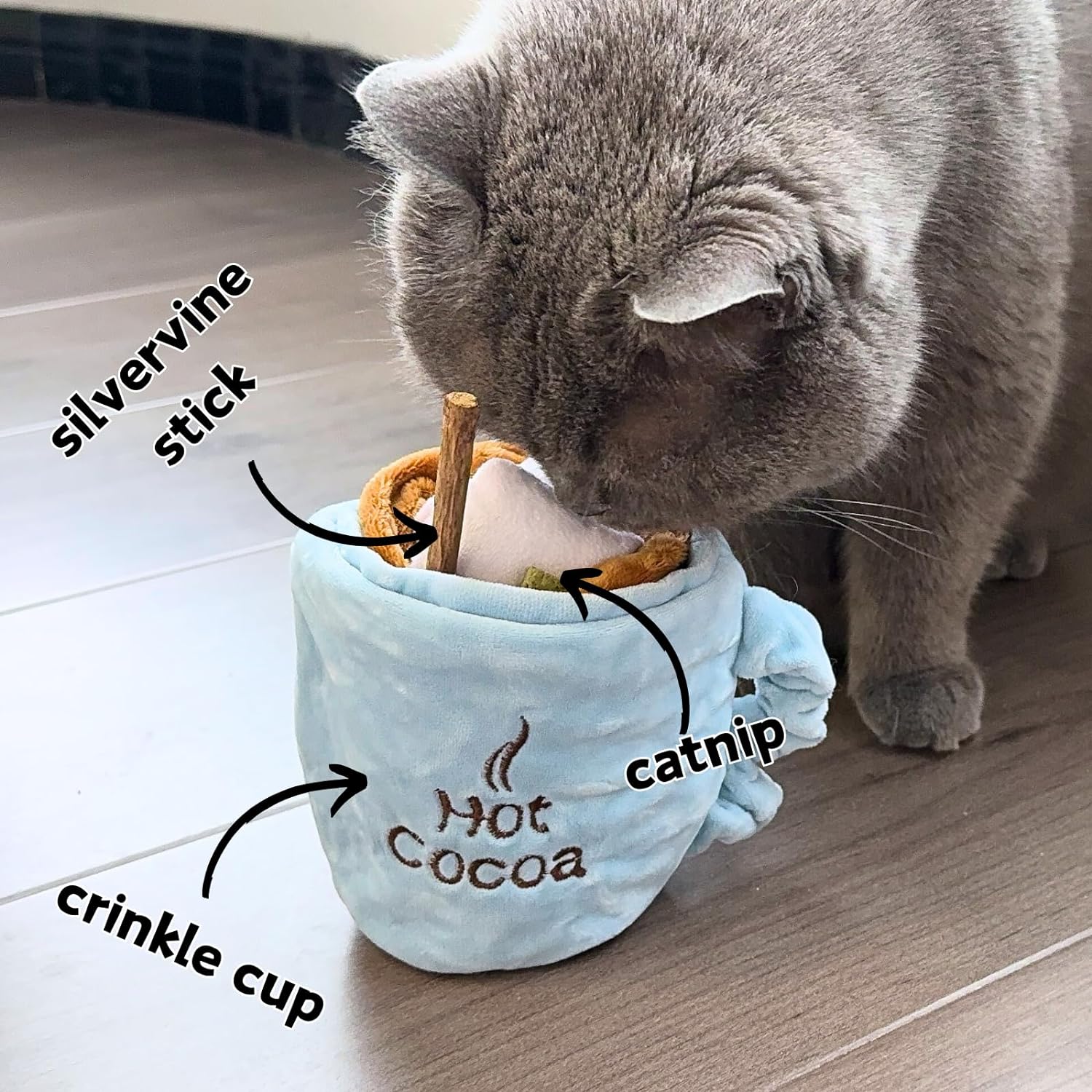 HKM-1608125 Interactive Catnip Chew Toy Set with Crinkle Sounds for Indoor Cats – Engaging Puzzle for Mental Stimulation