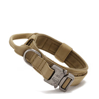 HKM-1608637 Durable Nylon Adjustable Tactical Dog Collar for Medium and Large Breeds - Black, Army Green, Khaki