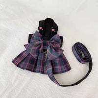 HKM-1609021 Chest and Back Traction Rope for Pets - Polyester Material, Available in Sizes XXS to XL, Purple Color