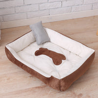 HKM-1610685 Cozy Dog Paw Print Mattress with Corduroy and Suede Fabric