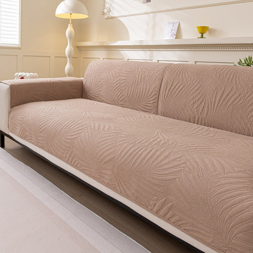HKM-161235 Waterproof Non-Slip Sofa Cushion Cover in Beige, Brown, and Gray - Various Sizes Available