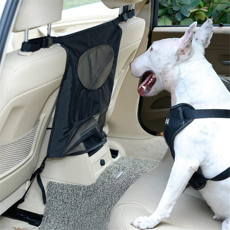 HKM-161363 Pet Car Rear Seat Divider Anti-Dog Barrier with PVC Netting, 54x49cm