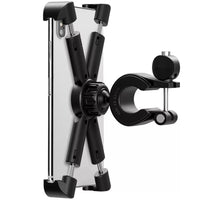 HKM-161555 Universal Motorcycle and Bicycle Mobile Phone Holder - Outdoor Riding Phone and Tablet Bracket in Black and Gray