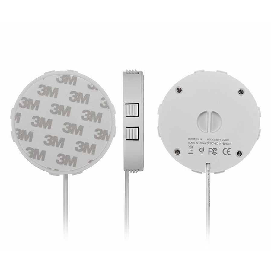HKM-161555 Wireless Desktop Charger with Hidden Design, 10mm Charging Distance, 9V Output, USB Interface