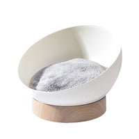 HKM-1616445 Stylish White Wood Grain Plastic Open Cat Nest for Cozy Relaxation