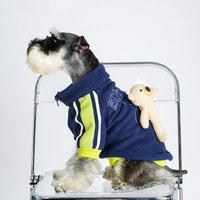 HKM-1616957 Cubs Style Baseball Uniform Dog Jacket for Spring and Autumn in Cotton with Detachable Bear