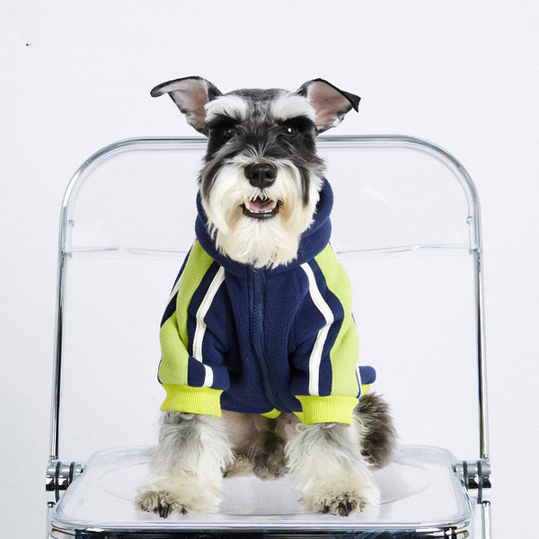 HKM-1616957 Cubs Style Baseball Uniform Dog Jacket for Spring and Autumn in Cotton with Detachable Bear
