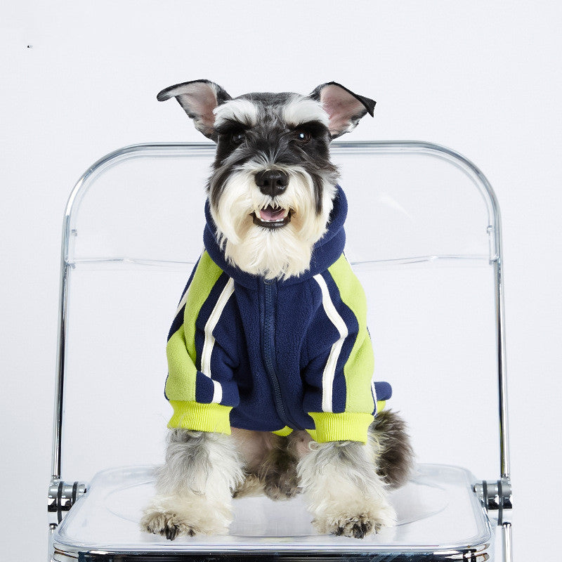 HKM-1616957 Cubs Style Baseball Uniform Dog Jacket for Spring and Autumn in Cotton with Detachable Bear