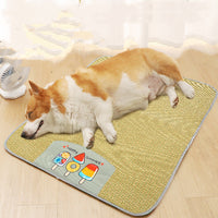 HKM-1618237 Cooling Rattan Pet Sleeping Mat with Soft Sponge Padding for Dogs and Cats – Anti Scratch and Moisture Resistant – Various Sizes Available