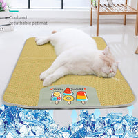HKM-1618237 Cooling Rattan Pet Sleeping Mat with Soft Sponge Padding for Dogs and Cats – Anti Scratch and Moisture Resistant – Various Sizes Available