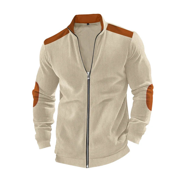 HKM-161875 Men's Customizable European Cotton Varsity Jacket Solid Color Long Sleeve Zipper Cardigan Fur Men's Fashion Long Sleeve