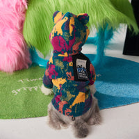 HKM-1620541 Thick Camouflage Dog Jacket for Autumn and Winter - Cozy Two-Legged Clothing for Small to Medium Dogs