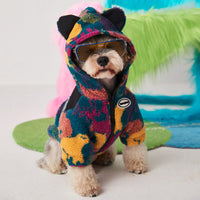HKM-1620541 Thick Camouflage Dog Jacket for Autumn and Winter - Cozy Two-Legged Clothing for Small to Medium Dogs