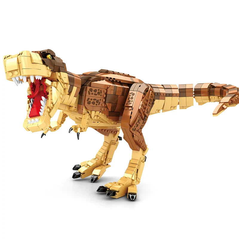 HKM-162067 Jurassic Dinosaur Building Blocks Triceratops Model - DIY Educational Toy for Ages 6 and Up